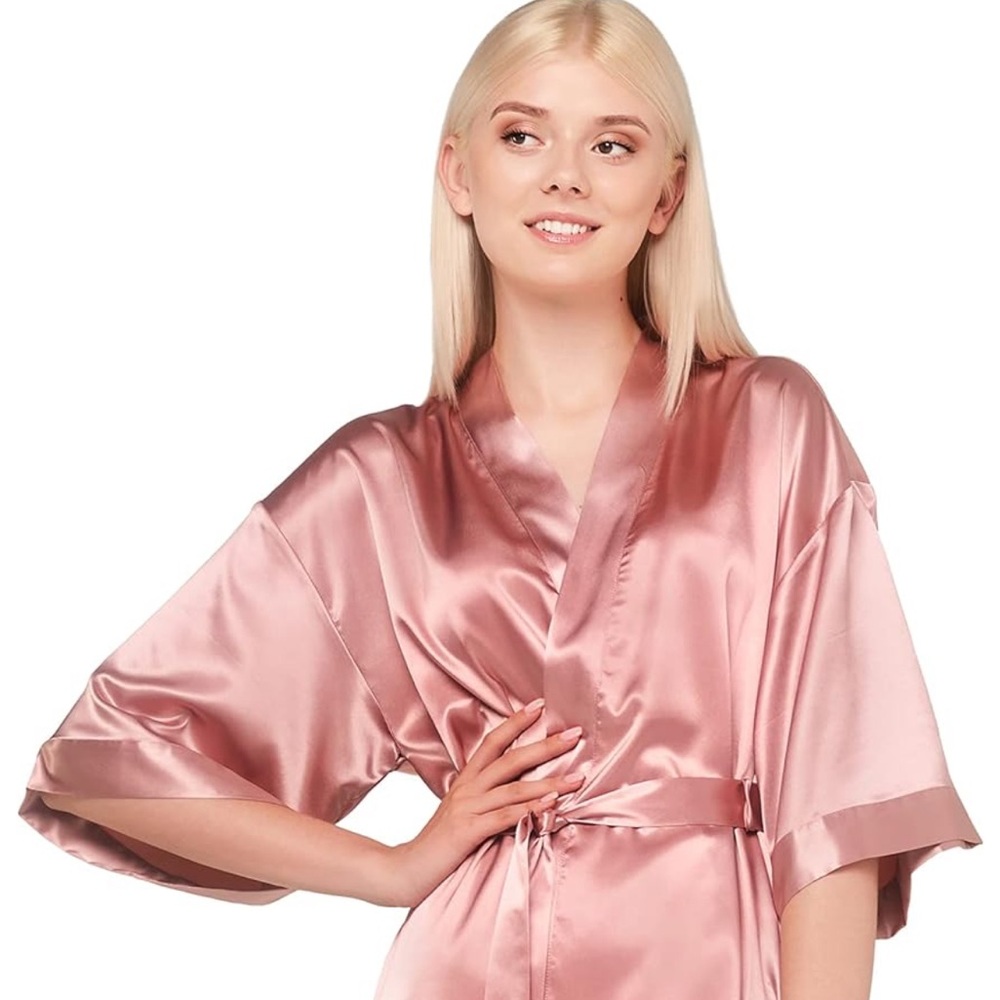 Women's Bride Bridesmaids Robe - Satin Kimono Robes for Women